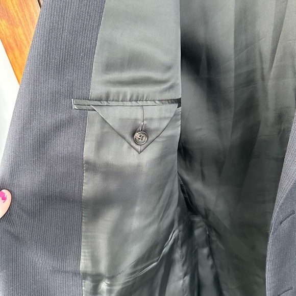 Lauren Ralph Lauren Sport Coat Mens 44L Dark Gray Wool Two Button Blazer Lined - Picture 5 of 10